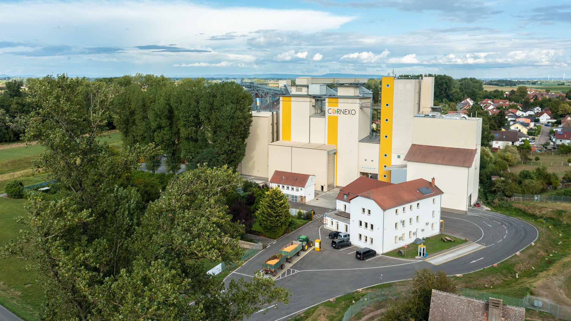 Die Cornexo-Maismühle im südpfälzischen Freimersheim verarbeitet jährlich rund 95.000 t regional angebauten Körnermais zu Maismehl und Maisgrieß als Rohstoff für die Lebensmittelindustrie.