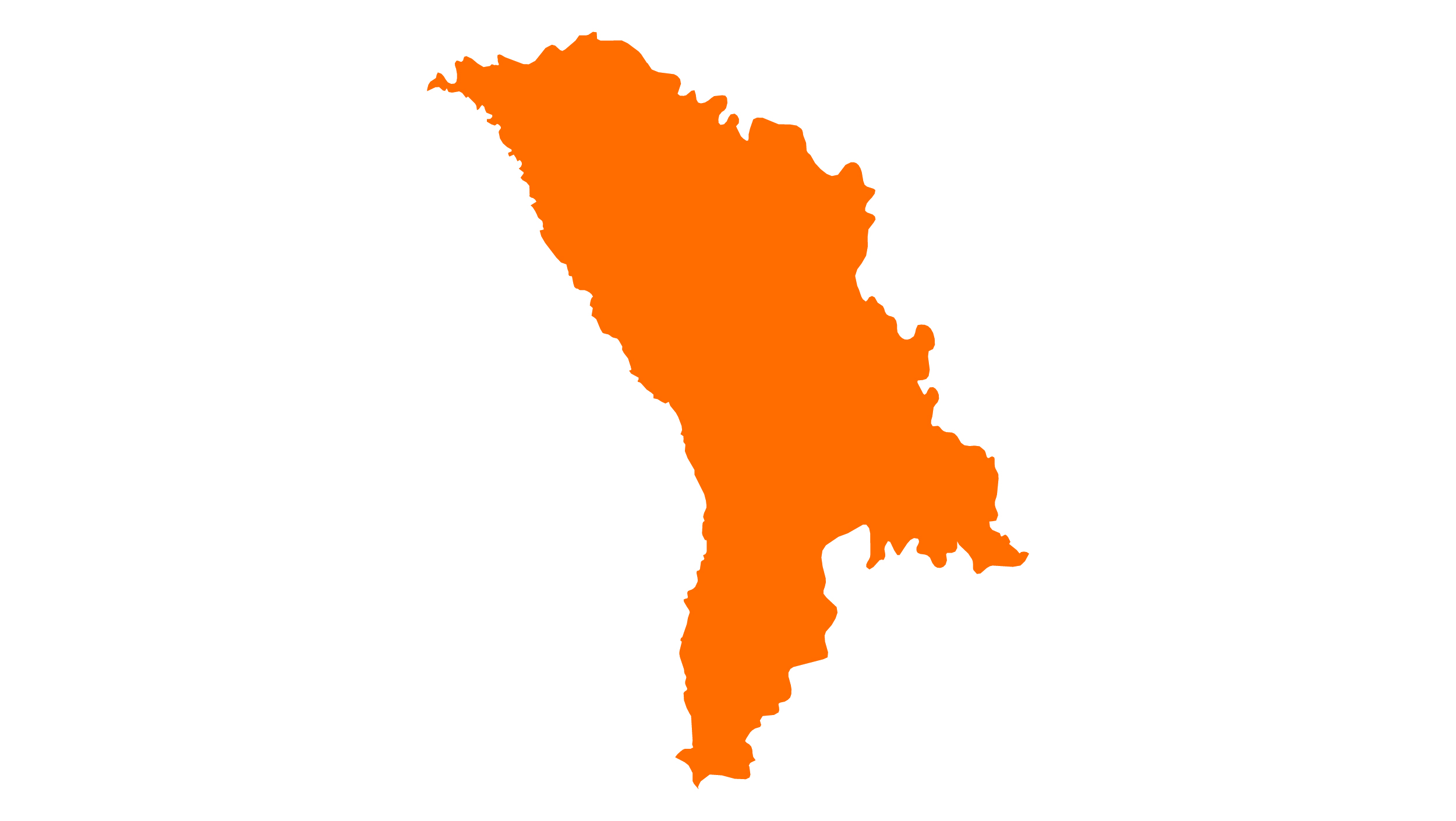 Silueta Serbiei și Kosovo în portocaliu