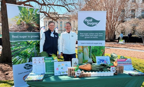 ASGA CEO Luther Markwart and Minn-Dak grower Rodd Beyer participated in planting sugarbeet seeds in the Voice of the Farmer Garden outside USDA on March 24, 2026.