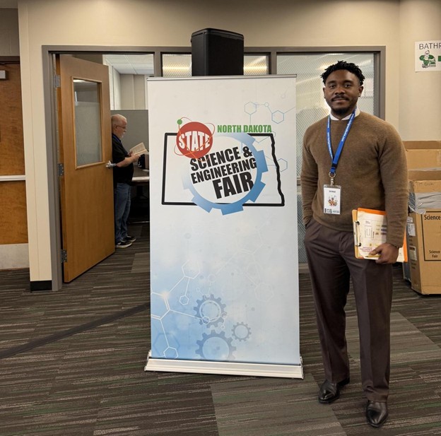 Stanley Nwade at the North Dakota State Science & Engineering Fair